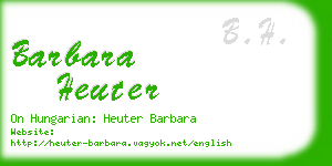 barbara heuter business card